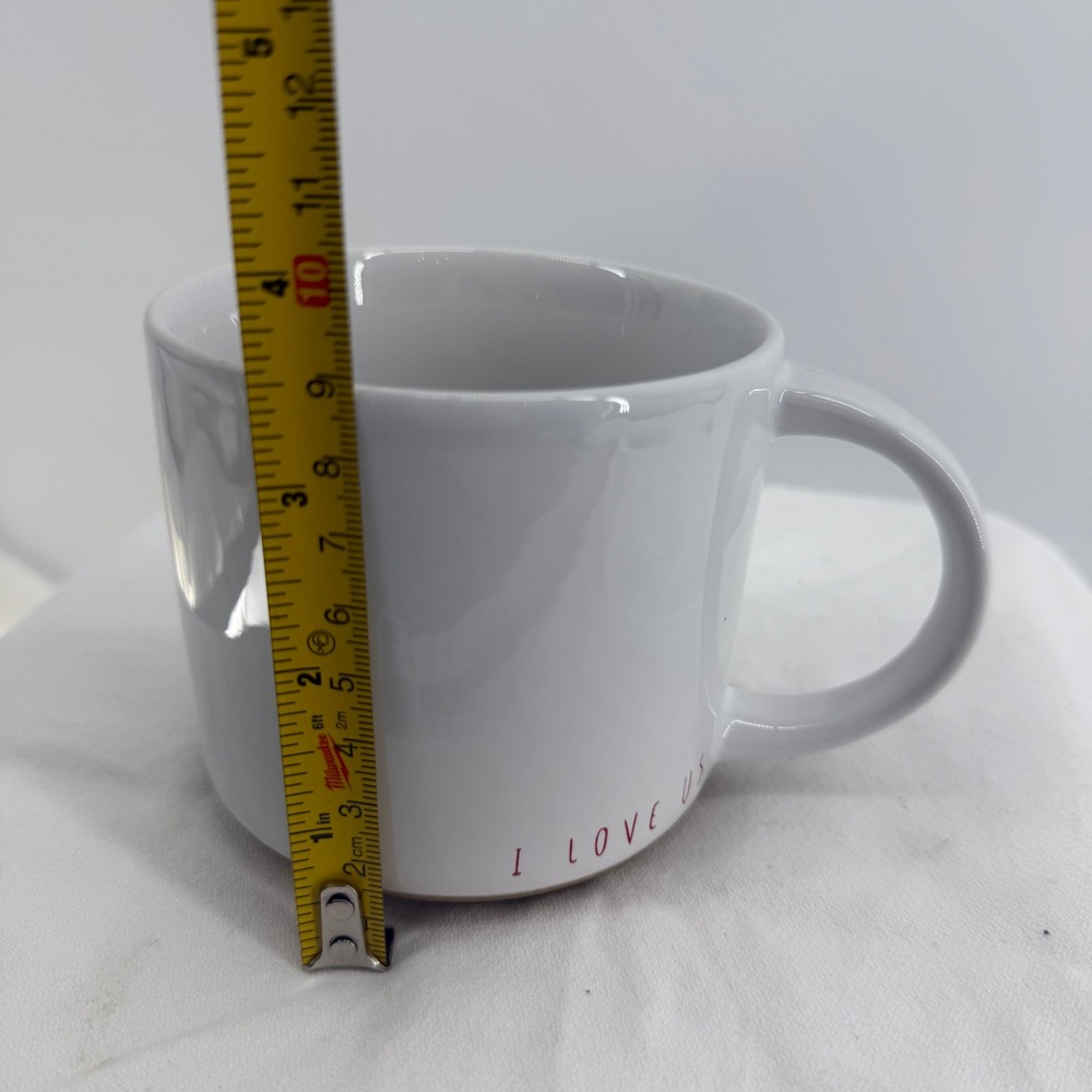 Peace Love World White‎ Coffee Mug I Love Us Ceramic Cup Dishwasher Safe - Picture 5 of 6